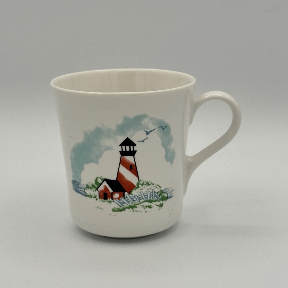 Corelle Outer Banks Lighthouse Coffee Mug Tea Cup Coastal Cottage Stoneware